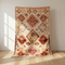 Handmade Boujaad Rug - Hand Knotted Natural Wool - Boho Living Room Decor - Vibrant Geometric Patterns