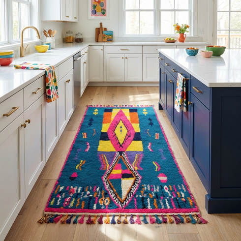 Colorful Moroccan Rug - Moroccan Boujaad Handmade Rug