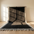 Beni Ourain Rug – Gray & Cream Plush Geometric Wool Rug