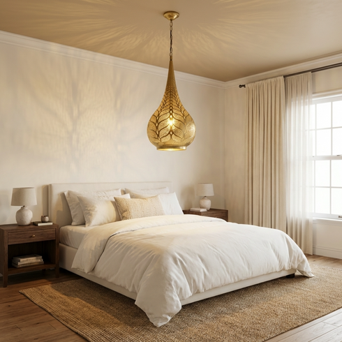 Handmade Moroccan Brass Pendant – Ceiling Lamp (PL 1089)