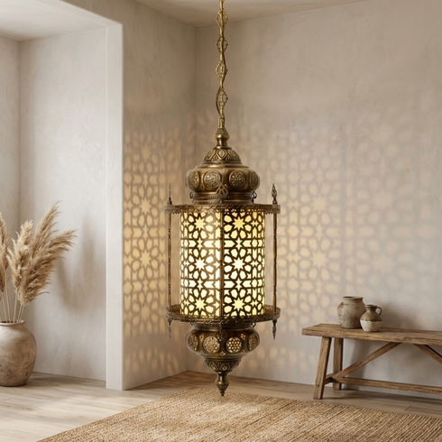 Handcrafted Moroccan Lantern - Authentic Hanging Lamp
