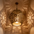 Handmade Moroccan Pendant Light – Brass Geometric Filigree