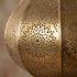Authentic Moroccan Teardrop Hanging Lamp – Gold Brass Pendant Light with Artistic Shadow Casting Pattern