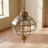 Handmade Glass & Brass Pendant - Geometric Ceiling Light