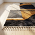 Moroccan Berber Rug – Multicolor High-Pile Striped Wool Rug