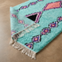 Handmade Azilal Rug – Colorful Shaggy Wool Area Rug with Vibrant Geometric Pattern