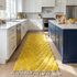 Vibrant Moroccan Wool Rug – High Pile 100% Wool Rug with Yellow Chevron Boho Design