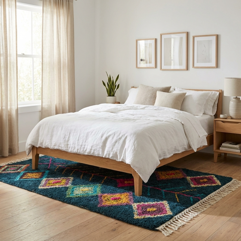 Moroccan Runner Rug – Handmade Azilal Wool Rug for Boho Hallway & Entryway Decor