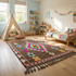Moroccan Kilim Rug – Brown Flatweave Diamond Wool Area Rug