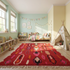 Boujaad Rug – Red Plush Abstract Wool Area Rug