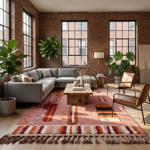 Handamade Moroccan Rug - Berber Home Decor Rug