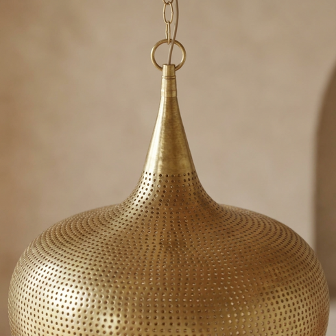 Moroccan Pendant Light – Brass Perforated