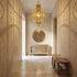 Filigree Moroccan Chandelier – Brass Openwork Lamp Statement Light