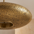 Authentic Handmade Moroccan Lamp – Gold Perforated Brass Ceiling Pendant Light for Living Room Statement Lighting