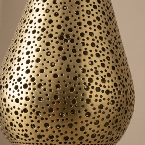 Brass Pendant Light – Moroccan Teardrop Openwork