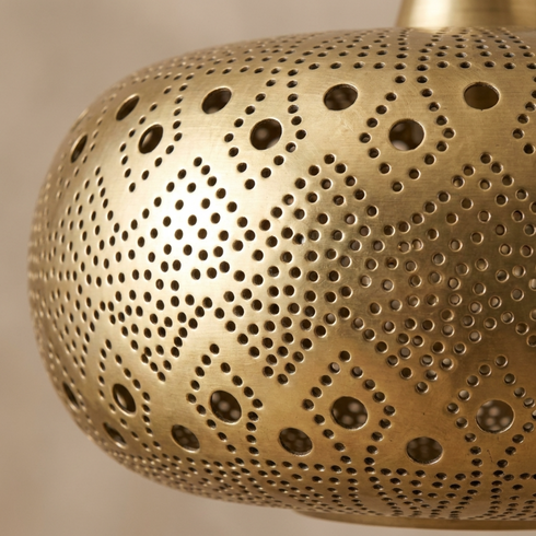 Brass Pendant Light – Moroccan Perforated Pierced