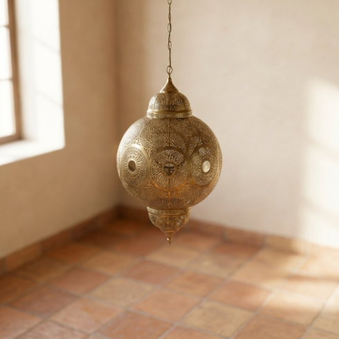 Moroccan Hanging Lamp - Pendant Light Boho Shadow Lamp (pl-2026)