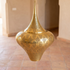 Authentic Handmade Moroccan Lamp – Oxidized Brass Teardrop Pendant Light for Cozy Boho Bedroom Decor