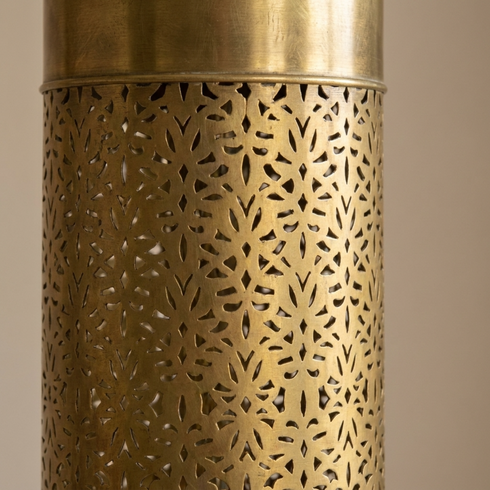 Moroccan Chandelier – Filigree Brass Openwork Lamp