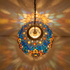 Authentic Handmade Moroccan Lamp – Solid Brass Mosaic Globe Pendant Light for Cozy Boho Bedroom Decor