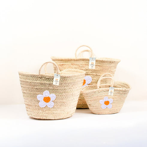 Ultimate White Daisy Straw Basket Bag – Summer Holiday Must-Have!