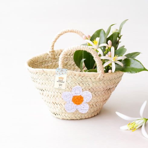Ultimate White Daisy Straw Basket Bag – Summer Holiday Must-Have!