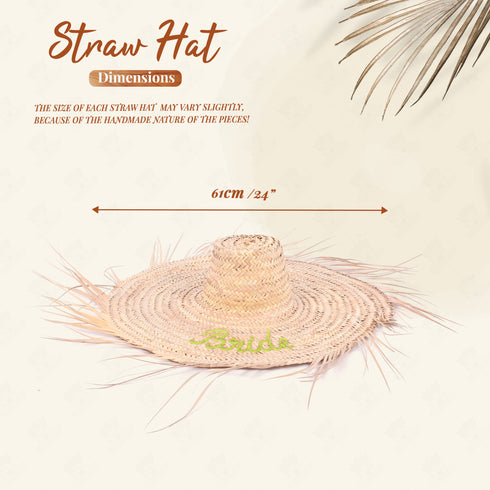 Straw Beach Hat - Moroccan Handmade Summer Hat