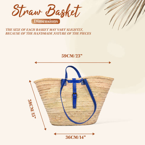 Blue Large Beach bag - Handwoven