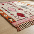 Handmade Boujaad Rug - Shaggy Plush Wool - Vibrant Boho Living Room Decor - Geometric Tribal Design