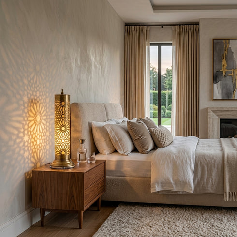 Filigree Brass Moroccan Lamp