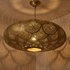 Brass Pendant Light – Moroccan Filigree Openwork Bedroom