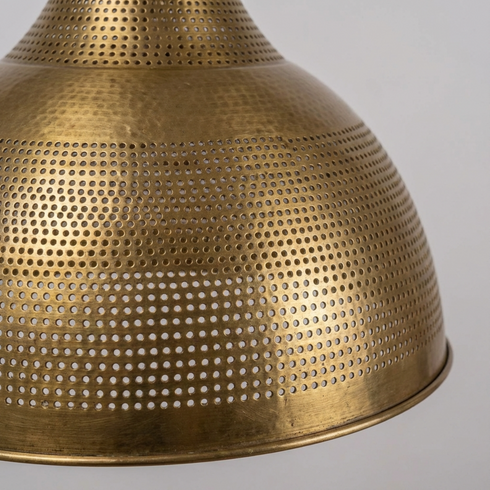 Solid Brass Perforated Finish - Boho Kitchen Island Lighting