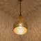 Authentic Handmade Moroccan Lamp – Oxidized Brass Teardrop Pendant Light with Intricate Filigree Shadows