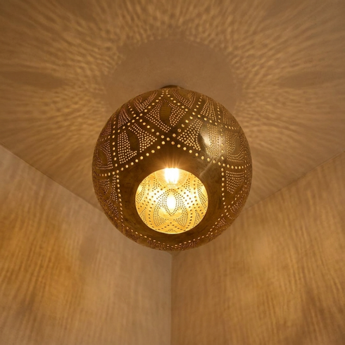 Moroccan Chandelier – Dome Openwork Brass Lamp