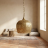 Handmade Moroccan Lamp - Gold Brass Pendant - Boho Kitchen Lighting