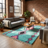 Handmade Azilal Rug – Colorful Shaggy Wool Area Rug with Vibrant Geometric Pattern