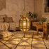 Moroccan Lamp with Colored Glass – Hanging Pendant Light (pl-2017)