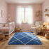 Blue Berber Rug - Moroccan Beni Ourain Wool Rug