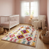 Handmade Azilal Rug - Vibrant 100% Wool - Geometric Boho Living Room Decor
