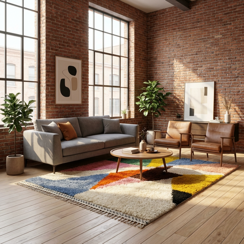 Handmade Azilal Wool Rug - Custom Moroccan Area Rugs