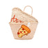 Summer Pizza Party Basket embroidered slice of pizza design, perfect accessory for foodies and sun-lovers!