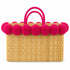 Pom Pom Wicker Beach Bag | Moroccan Bachelorette Tote
