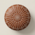 Handmade Moroccan Pouf - Brown Genuine Leather - Boho Chic Living Room Footrest