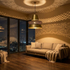 Filigree Moroccan Pendant Light – Brass Openwork Lamp Shadow-Casting