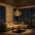Moroccan Chandelier – Brass Filigree Openwork Entryway