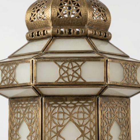 Handcrafted Moroccan Glass Ceiling Lamp - Elegant Pendant