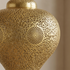 Moroccan Pendant Light – Teardrop Brass Shadow-Casting Lamp Openwork