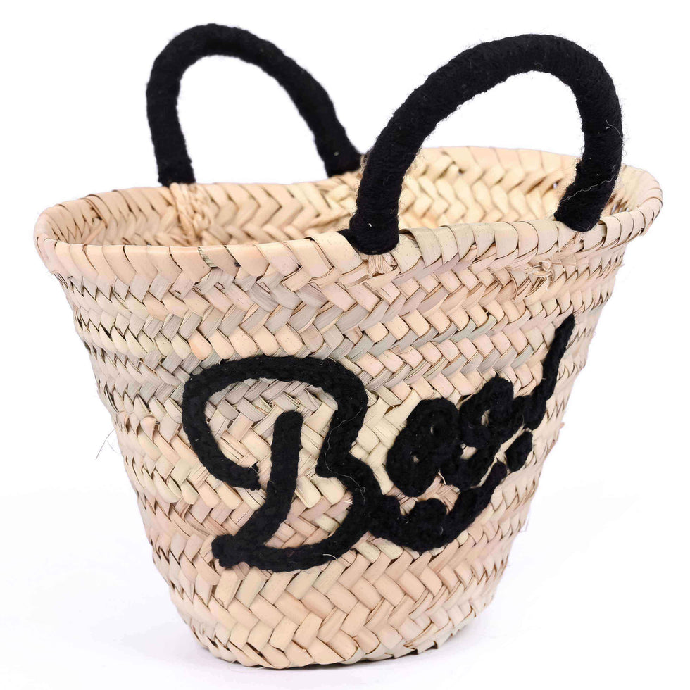 Personalized Boo Halloween Straw Basket Bag