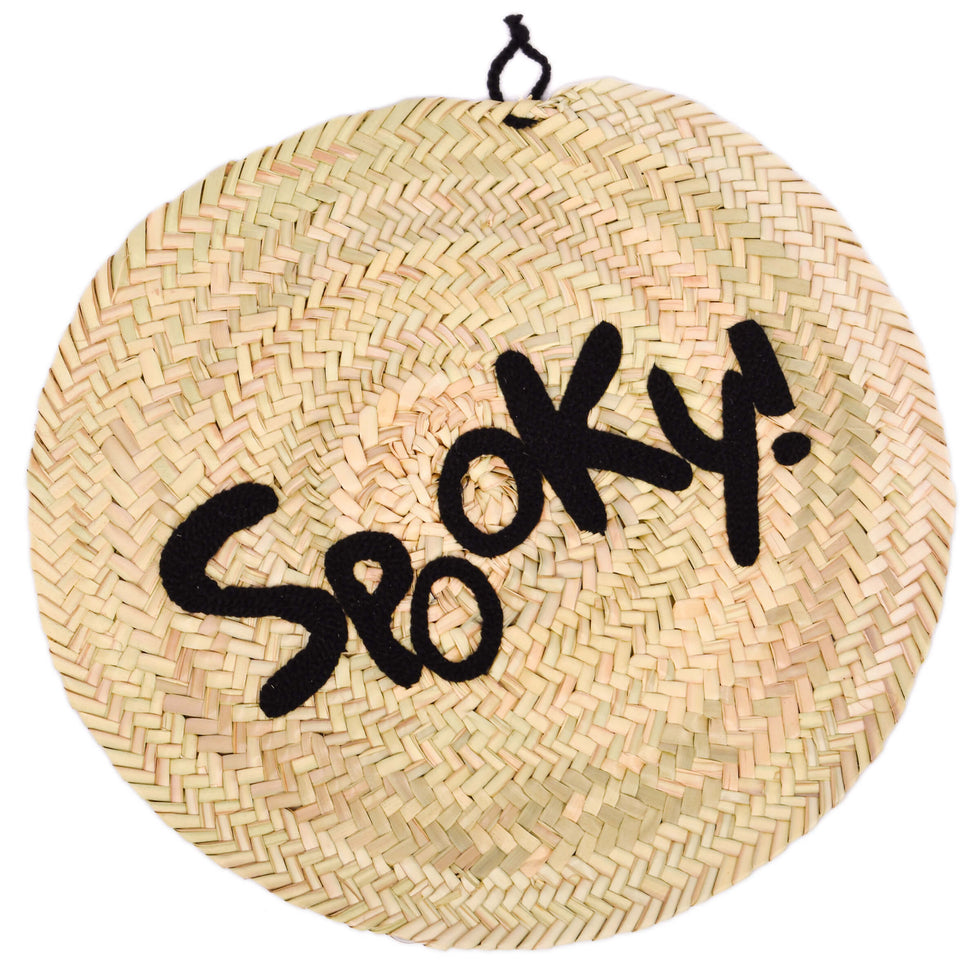 Spooky Halloween Straw Wall Hanging