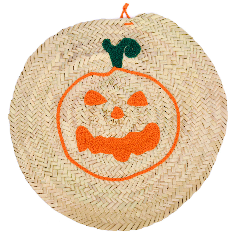 Pumpkin Halloween Straw Wall Hanging